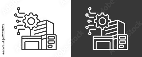 Egovernment Icon Set Vector Collection Isolated In Black And White