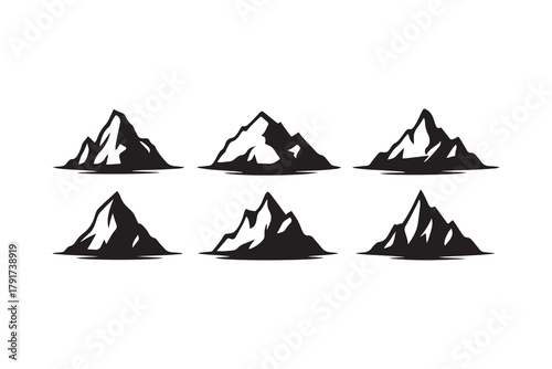 black iceberg silhouettes bundle set