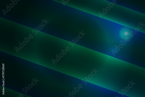 Abstract blue green sphere light streaks