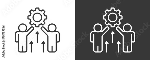 Employee Engagement Icon Set Vector Collection Isolated In Black And White