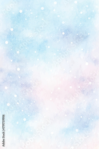 soft watercolor bright snowy weather background