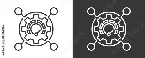 Performance Icon Set Vector Collection Isolated In Black And White