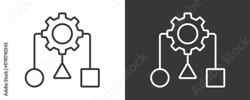 Organization Icon Set Vector Collection Isolated In Black And White