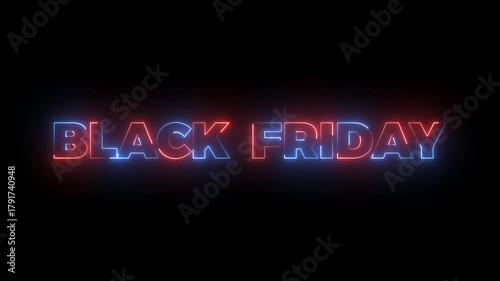 black friday text animation background  banner for promo video ,sale ,online shopping and Marketing Concept