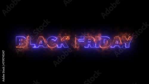black friday text animation background  banner for promo video ,sale ,online shopping and Marketing Concept