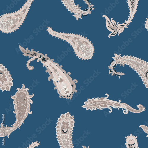 Classic Elegant Paisley Textile Pattern