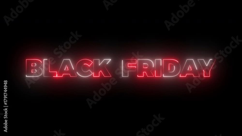 black friday text animation background  banner for promo video ,sale ,online shopping and Marketing Concept