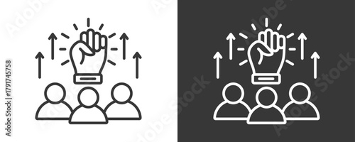 Empowerment Icon Set Vector Collection Isolated In Black And White