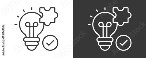 Problem Solving Icon Set Vector Collection Isolated In Black And White