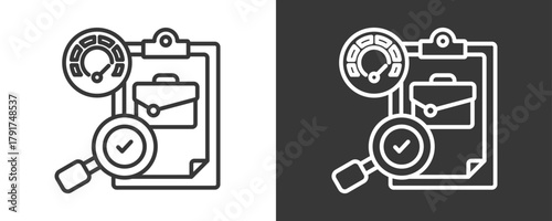 Performance Appraisal Icon Set Vector Collection Isolated In Black And White