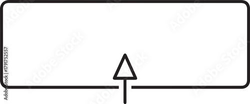 Drag and drop file upload interface icon with arrow box for web and application design