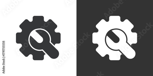 Engineering Service icon. Solid glyph series icon