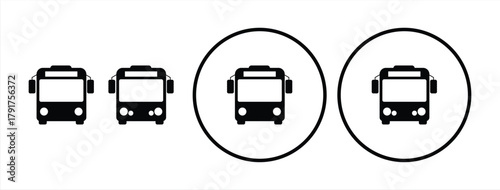 bus icon. bus sign icon, isolated on white background, vector illustration