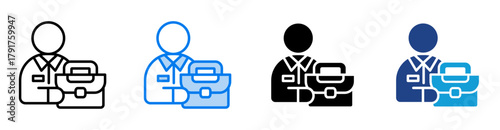 Staff icon set multiple style collection