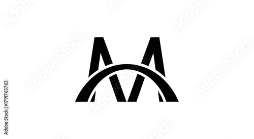 Black stylized letters M and A forming a monogram logo on white background
