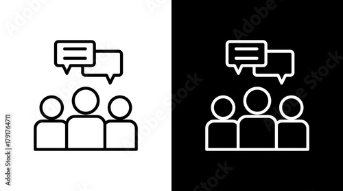 Stakeholder Engagement White Icon Set Design