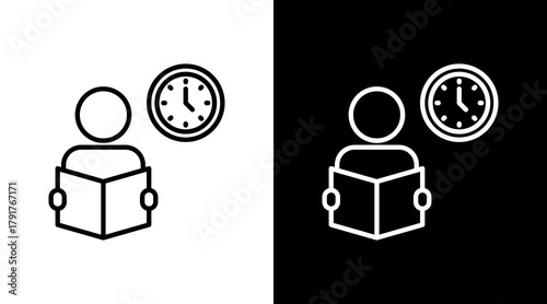 Lifelong Learning White Icon Set Design