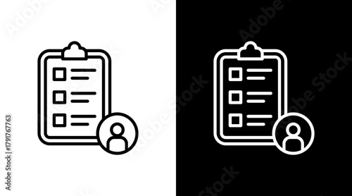 Training Program White Icon Set Design
