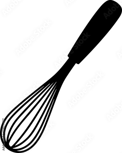 kitchen whisk silhouette vector illustration