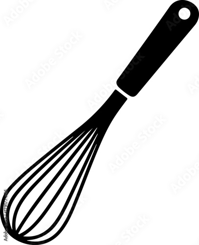 kitchen whisk silhouette vector illustration