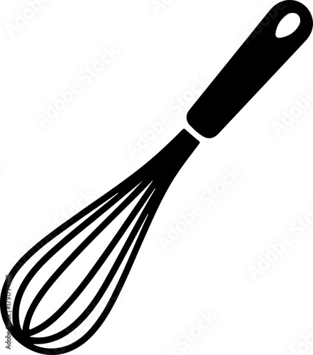 kitchen whisk silhouette vector illustration