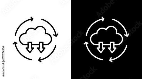 Carbon Offset White Icon Set Design