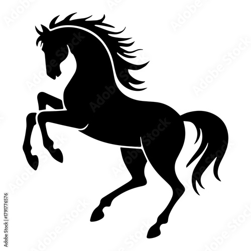 Galloping Horse Silhouette Vector