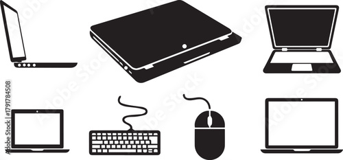 A modern laptop notebook computer and mobile phone for digital business communication and accessing internet technology information