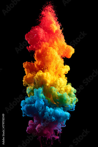 Abstract colorful smoke waves and fiery textures in red, blue, green, and orange shades floating on dark and white backgrounds with copy space for modern artwork