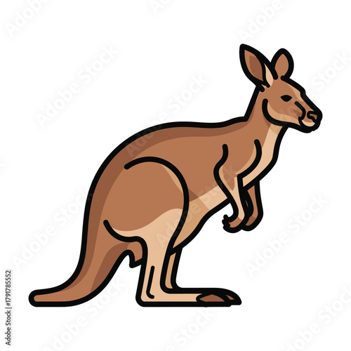 Brown Kangaroo Standing