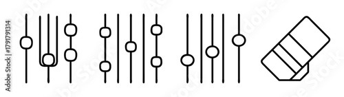 Creative editing tools: sliders and eraser for digital control