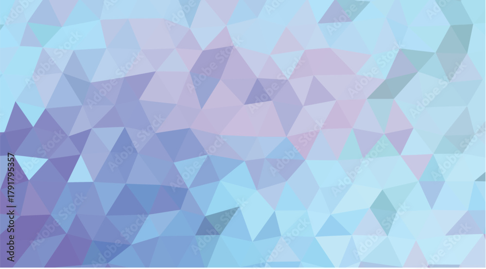 Fototapeta premium Shades of Periwinkle and Aqua Low Poly Geometric Abstract Background Design