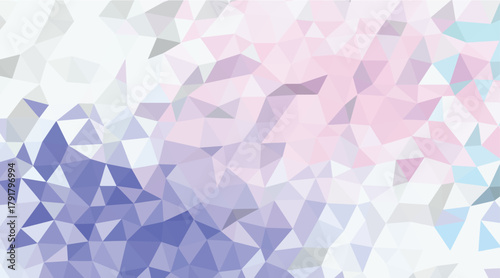 Pastel Low Poly Geometric Abstract Background in Lavender and Pink