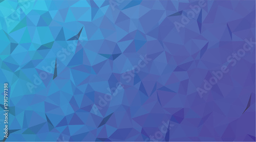 Cool Tone Low Poly Geometric Blue and Purple Background