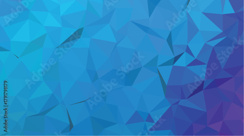 Abstract Blue Low Poly Geometric Polygon Background