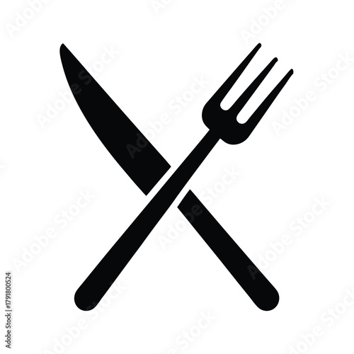 Fork And Knife Icon Vector Illustration