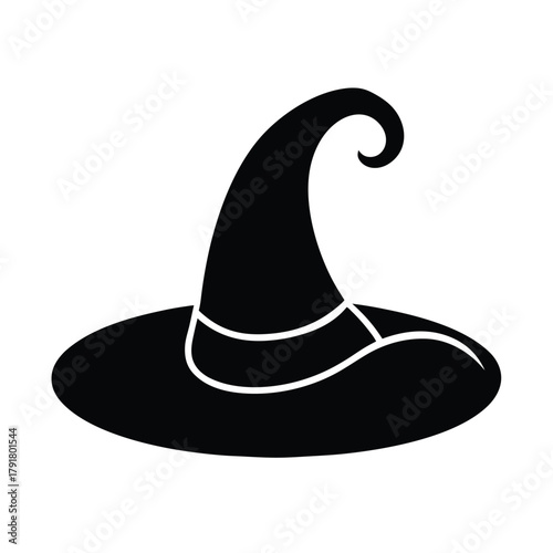Minimalist Witch Hat Icon Vector Illustration