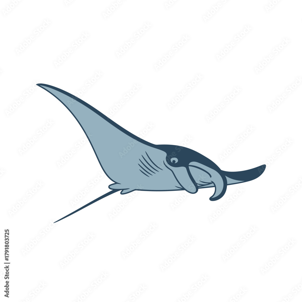 Obraz premium Elegant Stingray Gliding