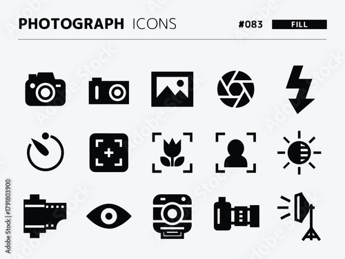 Camera Tools Solid Icons Collection