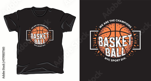 basketball graphic vector art t-shirt design print