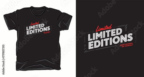 Limited edition typography vector art t-shirt design print