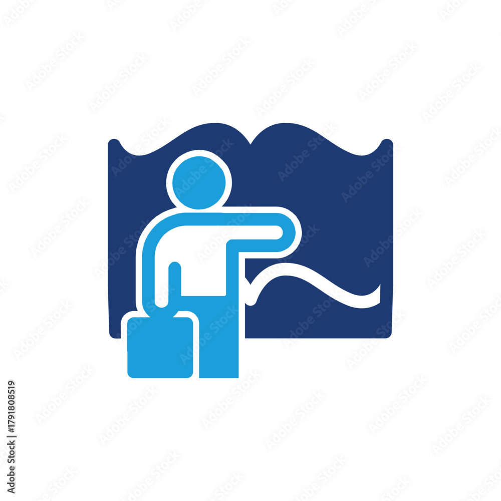 Fototapeta premium Business guide colored icon vector design good for web or mobile app