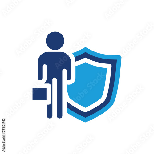 Worker Insurance colored icon vector design good for web or mobile app
