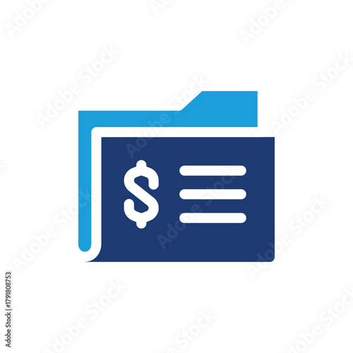 Folder with money colored icon vector design good for web or mobile app