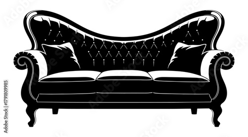 Sofa classic tufted luxury silhouette