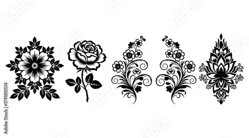 Floral design elements collection