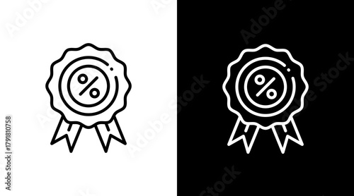 Discount  White Icon Set Design