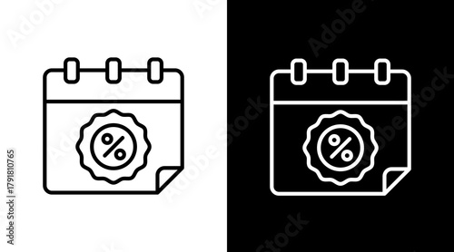 Black Friday  White Icon Set Design