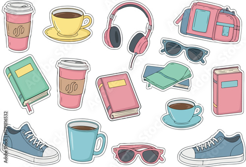 Study Essentials Coffee Books Headphones and More for Focused Learning.