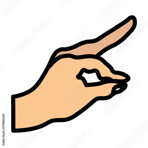 Pinch Gesture Vector Filled Icon Design
